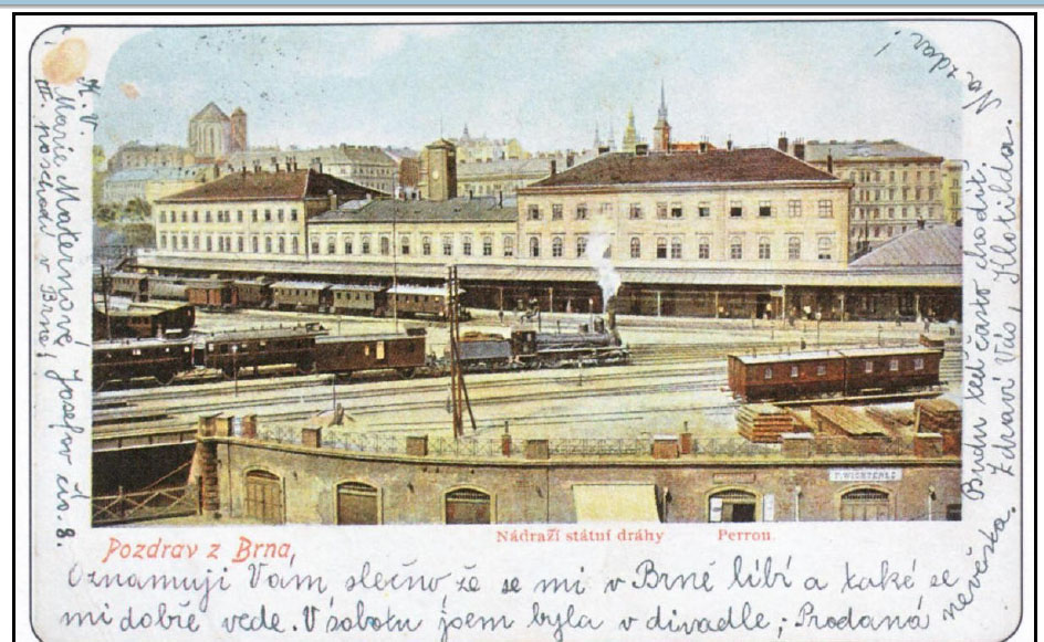 Brněnské nádraží kolem roku 1900