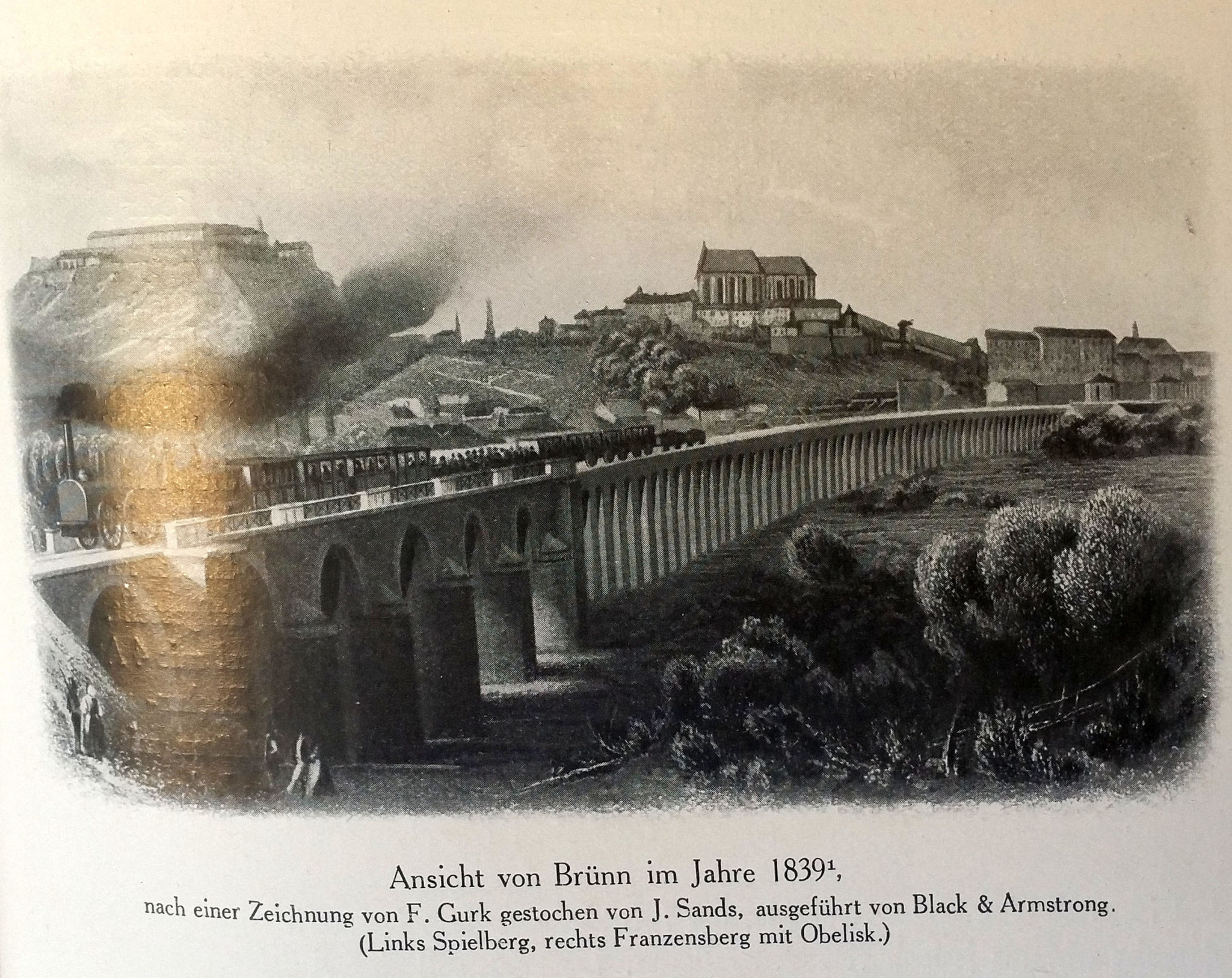 Vlaky do Brna roku 1839