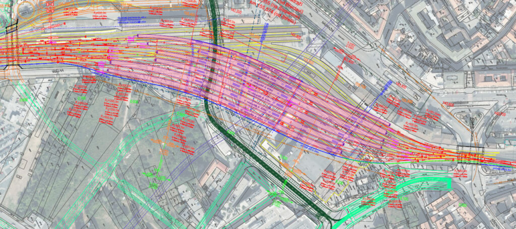 Plán modernizace železničního uzlu Brno ve variantě Petrov s poloměrem oblouku 500 metrů