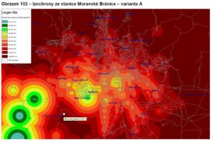 Izochrony Moravské Bránice