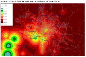 Izochrony Moravské Bránice