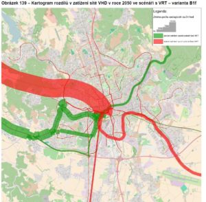 Objem cestujících při VRT ve variantě Petrov