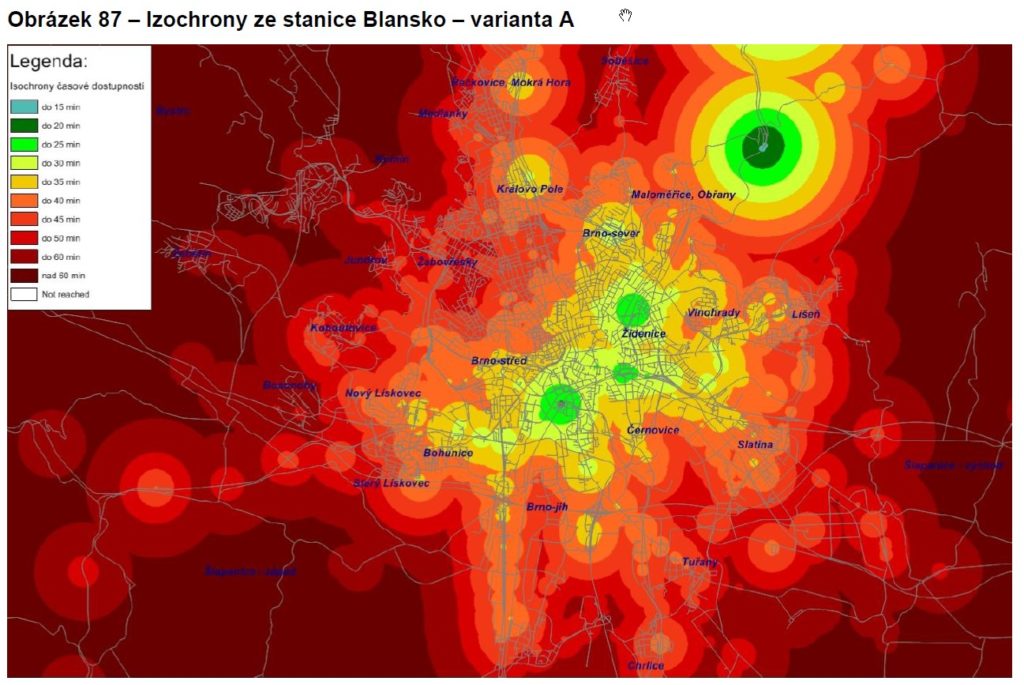 Izochrony Blansko