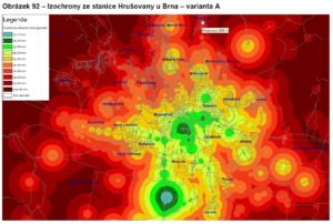 Izochrony Hrušovany u Brna