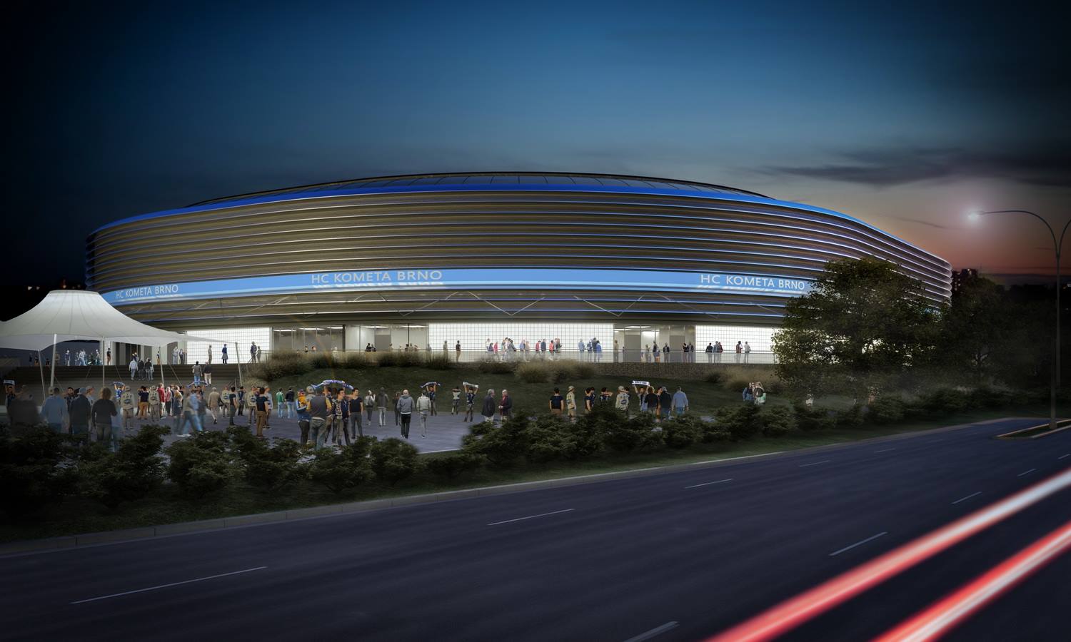 Vizualizace nové hokejové haly na brněnském výstavišti