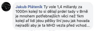 Jakub Pláteník a jeho názor na FaceBooku
