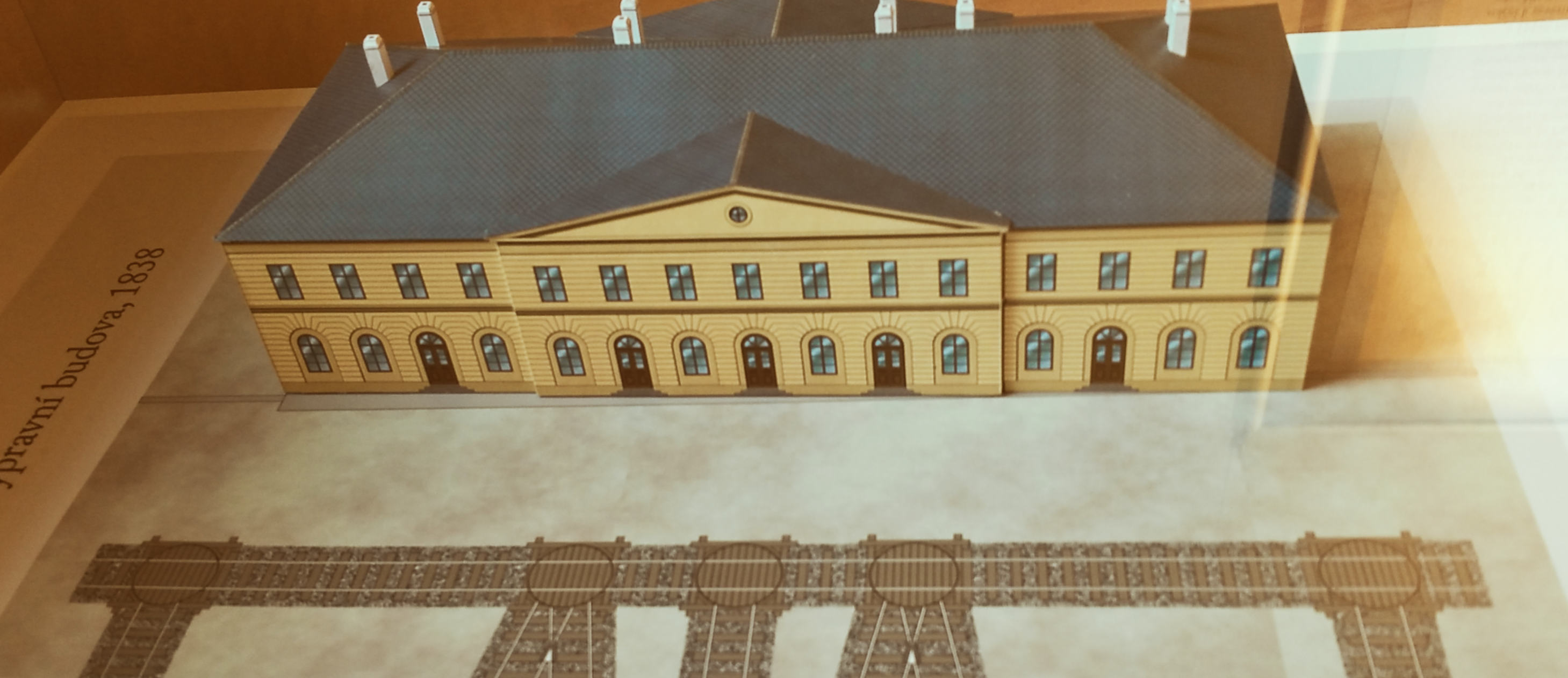 Rekonstrukce předpokládané podoby brněnského čelního nádraží, 1839