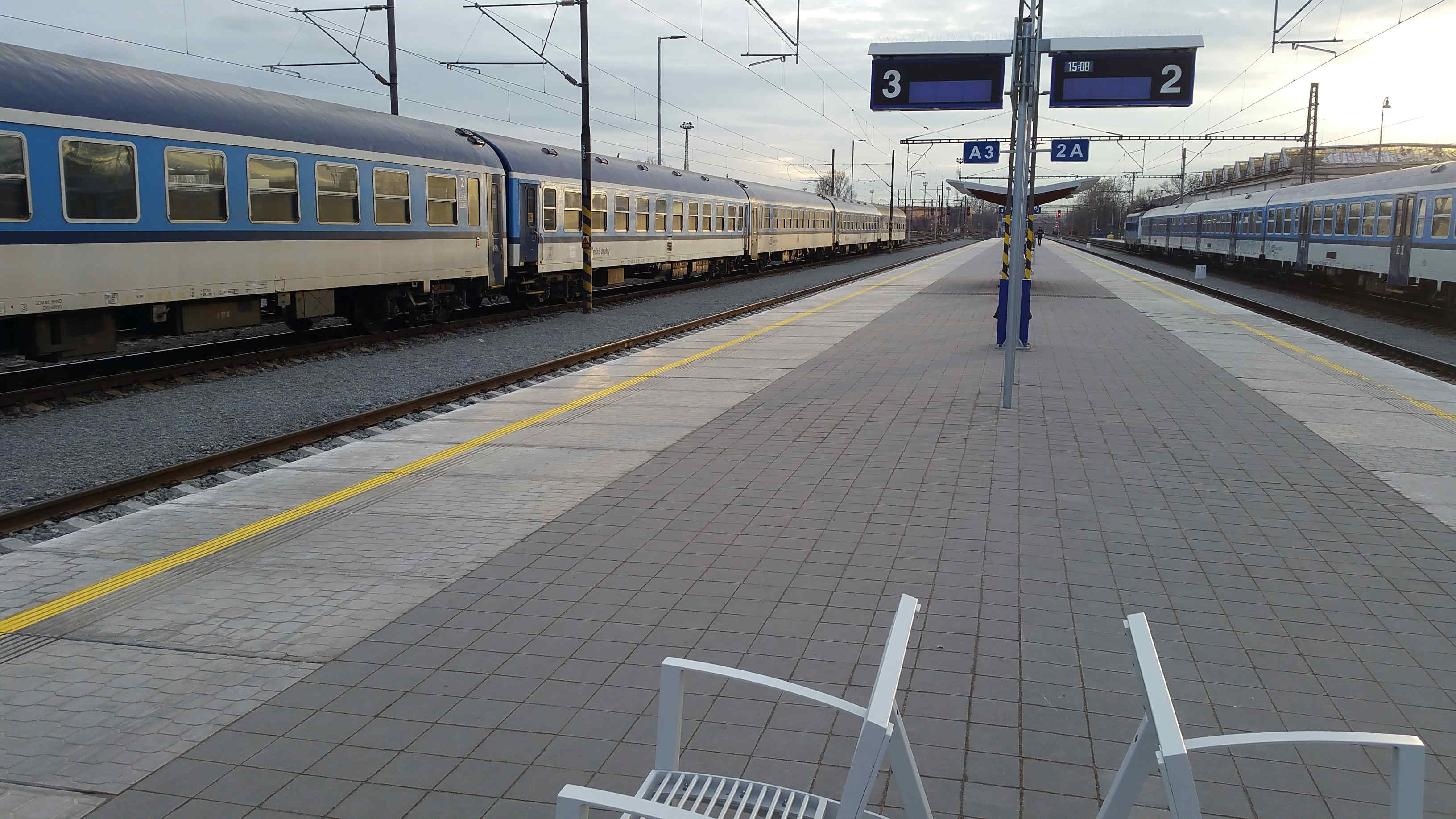 Brno Dolní nádraží během výluky v roce 2019