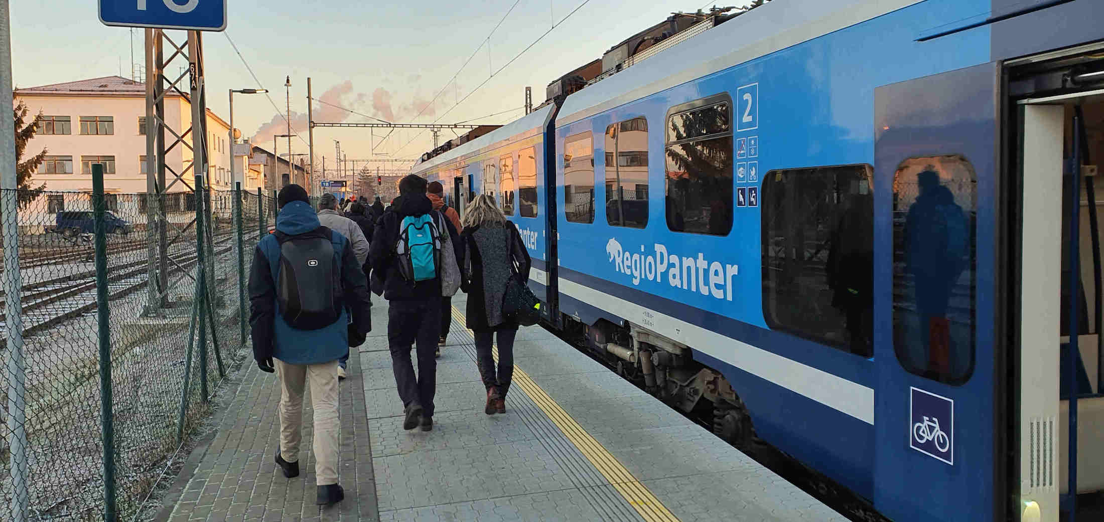 Provoz na Dolním nádraží v Brně v lednu 2020