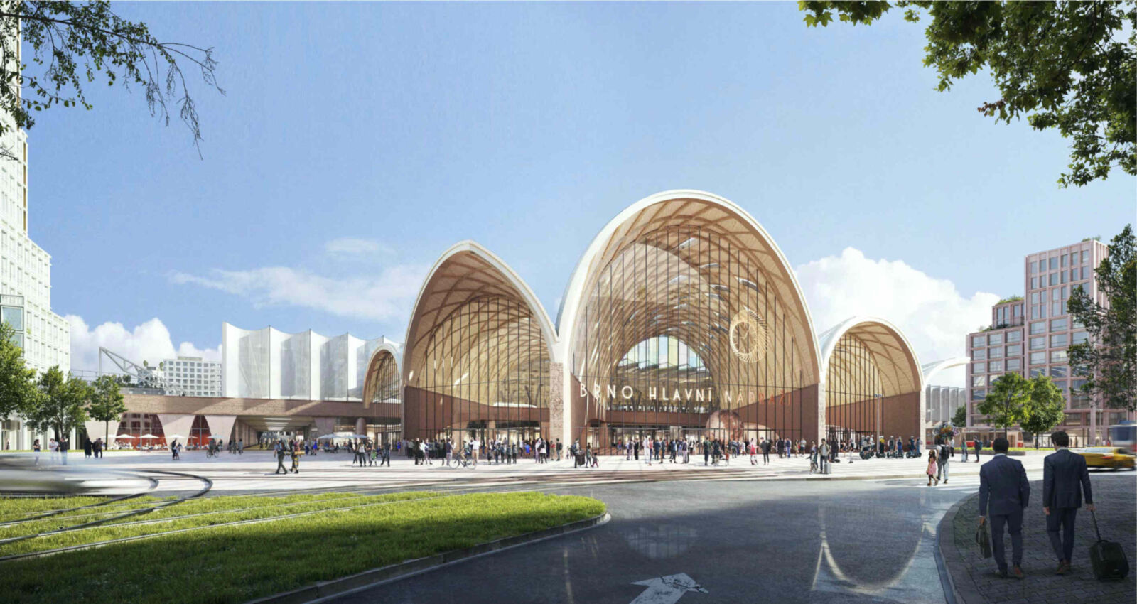 Vítězný návrh nové podoby brněnského hlavního nádraží