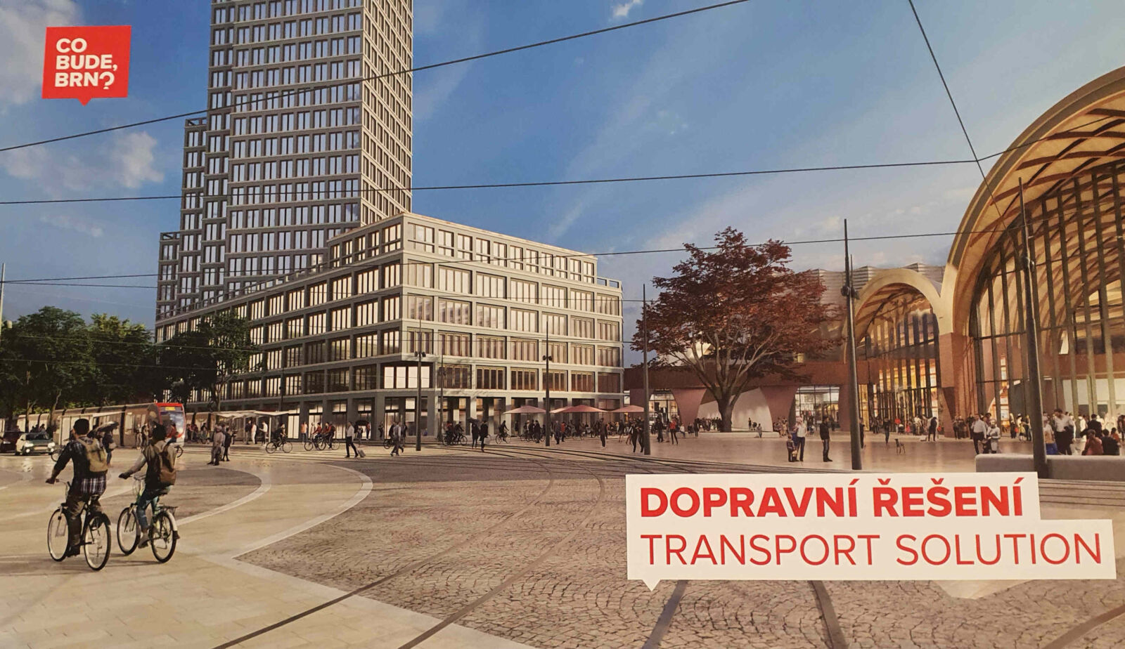 Vizualizace městské veřejné dopravy u nového brněnského nádraží