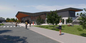 Vizualizace nového nádraží v Brně-Králově Poli, říjen 2023. Zdroj Správa železnic