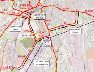 Dopravní model napojení nového brněnského nádraží z roku 2017