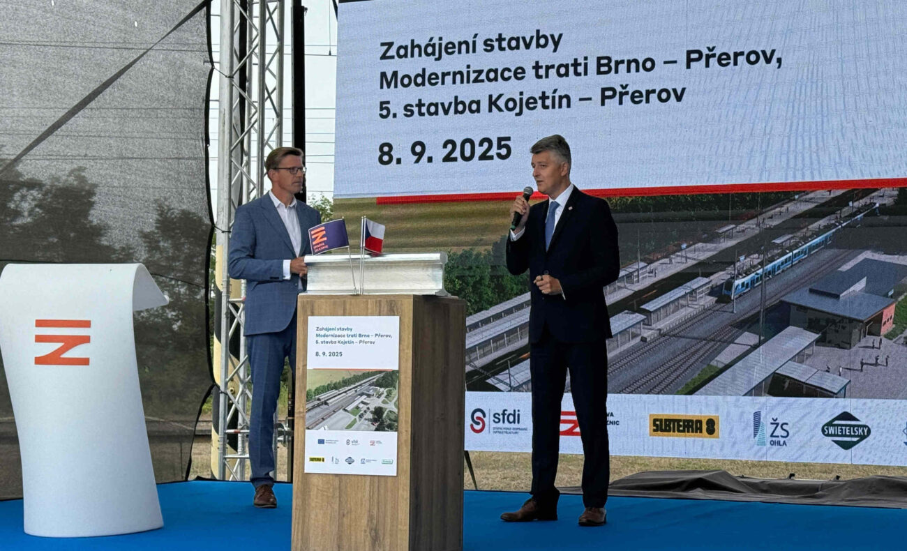 Ministr dopravy, pan Martin Kupka, a ředitel Správy železnic, pan Jiří Svoboda