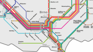 Předpokládané linkové vedení vlaků kolem roku 2050