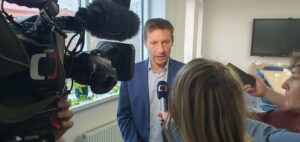 Jiří Horský, ředitel KORDIS JMK na dnešní tiskové konferenci k novinám v dopravě