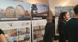 Z vernisáže výstavy VRT // ŽUB: RYCHLOVLAKY V BRNĚ