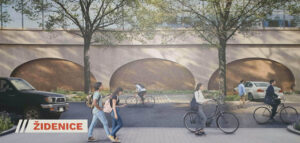 Vizualizace trati u ulice Klíny. Zdroj: Brněnské komunikace