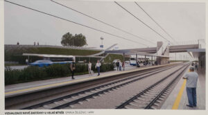 Vizualizace Správy železnic: zastávka Velká Bíteš