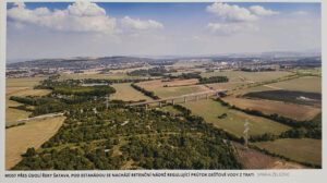 Vizualizace Správy železnic: most přes údolí řeky Šatava