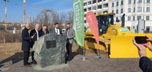 Slavnostní poklepání symbolického základního kamene nového brněnského bulváru