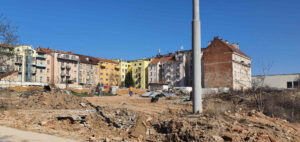 Demolice mezi ulicemi Veveří, Pekárenská a Kounicova