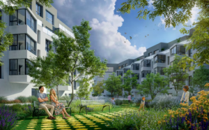 Vizualizace bytového celku Rezidence Veveří