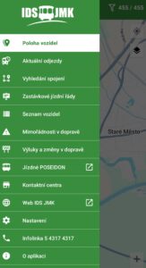Aplikace iRIS pro vyhledávání spojení v Brně a na Jižní Moravě