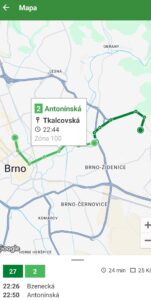 Aplikace iRIS pro vyhledávání spojení v Brně a na Jižní Moravě